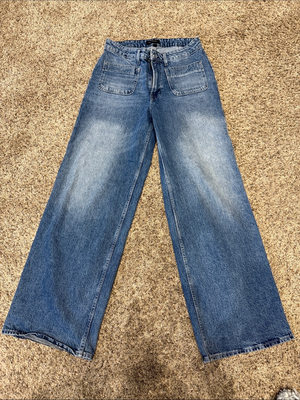 Wide-Leg High-Rise Women's Jeans in Blue Wash